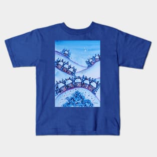 Houses in the Snow Kids T-Shirt